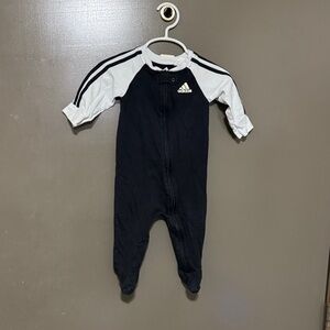 Adidas Kids Black and White One Piece Footie